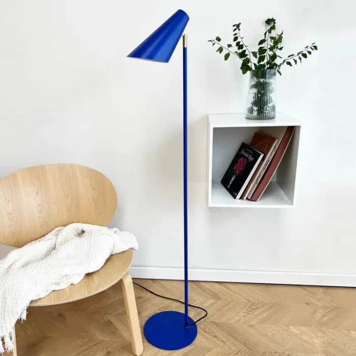 Dyberg Larsen Cale Gulvlampe H 135 cm - Metal - Mørkeblå