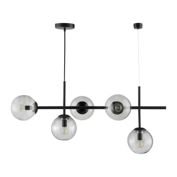 Dyberg Larsen Como Aflang Pendel H 39 x L 93 cm - E14 - Røg/sort