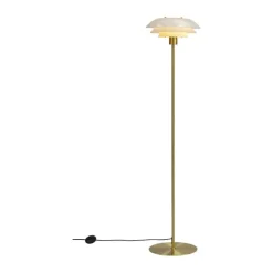 Dyberg Larsen DL31 Gulvlampe H 113 cm - Glas/metal - Opal/messing