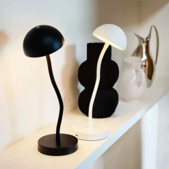 Dyberg Larsen Fonzy Bordlampe H 38 cm - Metal - Perlehvid
