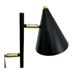 Dyberg Larsen French collection Rouen Bordlampe Ø 40 x H 64 cm - Inkl. 2 skærme - Sort