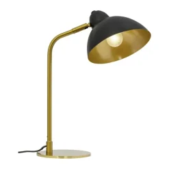 Dyberg Larsen Futura Bordlampe Ø 21 x H 40 cm - Metal - Sort/guldfarvet