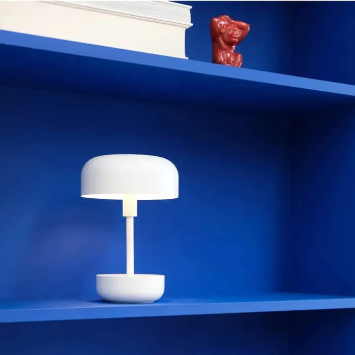 Dyberg Larsen Haipot Genopladelig Bordlampe H 25,7 - Metal - Hvid