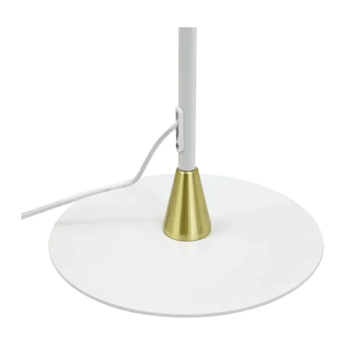 Dyberg Larsen Lilje Gulvlampe H 135 cm - Metal - Hvid/messing