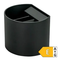 Dyberg Larsen Mars Udendørs Væglampe H 11 x B 14 x L 11,7 cm - Integreret LED - Mat sort