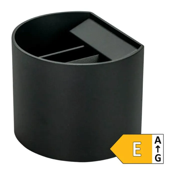 Dyberg Larsen Mars Udendørs Væglampe H 11 x B 14 x L 11,7 cm - Integreret LED - Mat sort