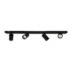 Dyberg Larsen Modern Loftskinne - 4 spots H 14 x L 95 cm - Metal - Sort
