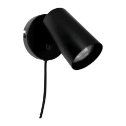 Dyberg Larsen Modern Vægspot Ø 10 x H 11 cm - Metal - Sort