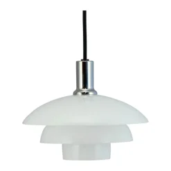 Dyberg Larsen Morph Pendel Ø 21 x H 15,8 cm - Glas/metal - Opal/krom