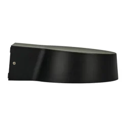 Dyberg Larsen Neptun Udendørs Væglampe H 6 x B 16,2 x L 19,2 cm - Integreret LED - Mat sort