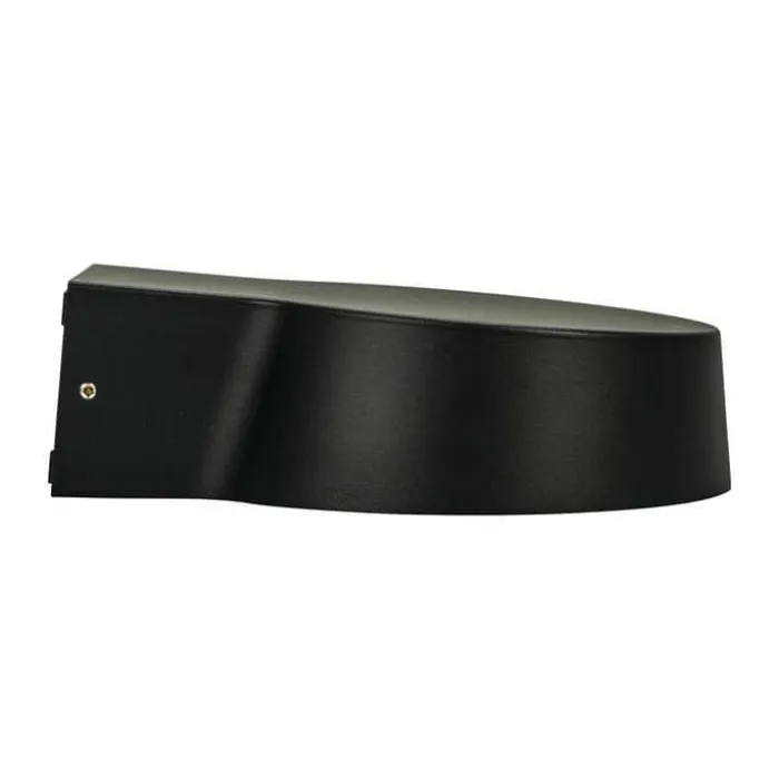 Dyberg Larsen Neptun Udendørs Væglampe H 6 x B 16,2 x L 19,2 cm - Integreret LED - Mat sort