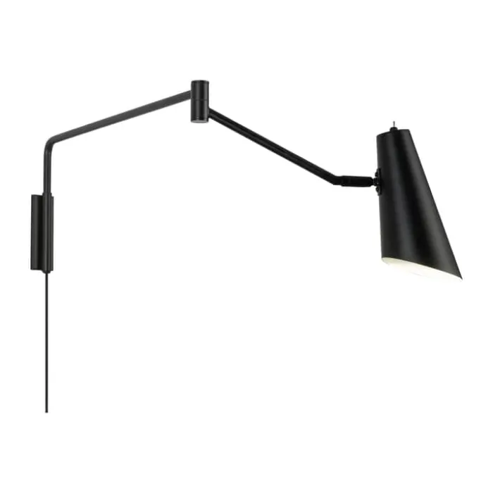 Dyberg Larsen Noa Væglampe H 23 x L 23 cm - Metal - Sort