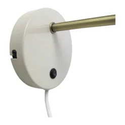 Dyberg Larsen Ocean Væglampe H 11,5 x L 30 cm - Metal - Beige/messing