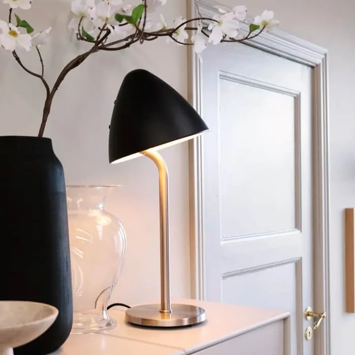 Dyberg Larsen Oulu Bordlampe H 47 cm - Metal - Sort/stål