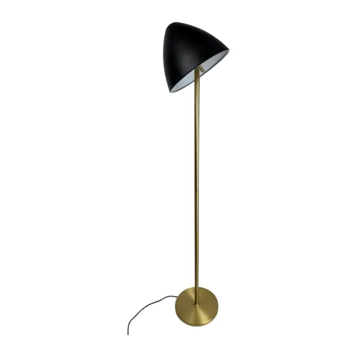Dyberg Larsen Oulu Gulvlampe H 128 cm - Metal - Sort/messing