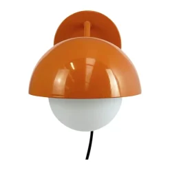 Dyberg Larsen Rose Væglampe H 19,5 x L 20,5 cm - Glas/metal - Orange