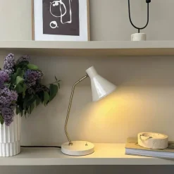 Dyberg Larsen Sleep Bordlampe H 43,3 cm - Metal - Hvid