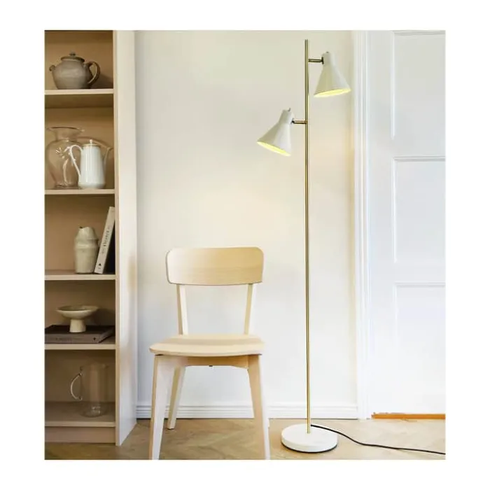 Dyberg Larsen Sleep Gulvlampe H 165 cm - Metal - Hvid