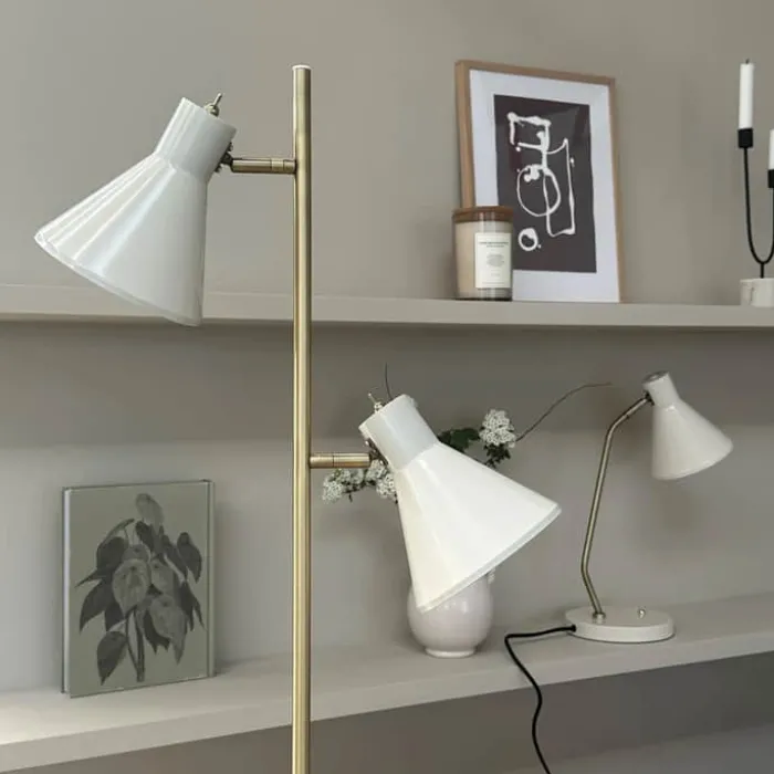 Dyberg Larsen Sleep Gulvlampe H 165 cm - Metal - Hvid