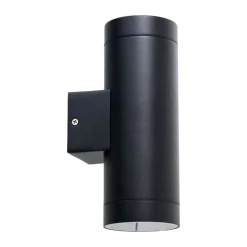 Dyberg Larsen Stege Udendørs Væglampe H 20,8 cm - Aluminium/PVC - Sort