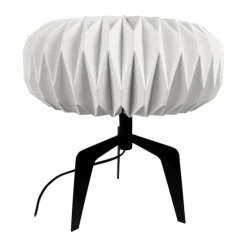 Dyberg Larsen Ventnor Bordlampe Ø 32 x H 34 cm - Papir/metal - Hvid