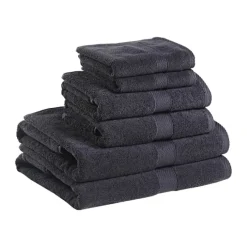 Egeria Diamant Håndklæde - 2 stk. B 70 x L 140 cm - Bomuld - Black