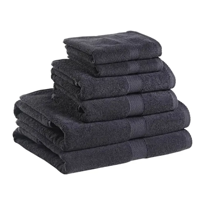 Egeria Diamant Håndklæde - 2 stk. B 70 x L 140 cm - Bomuld - Black