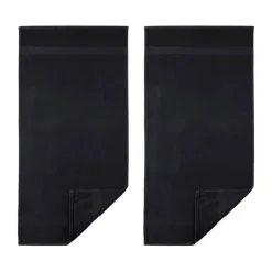 Egeria Diamant Håndklæde - 2 stk. B 70 x L 140 cm - Bomuld - Black