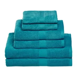 Egeria Diamant Håndklæde - 4 stk. B 50 x L 100 cm - Bomuld - Dark turquoise