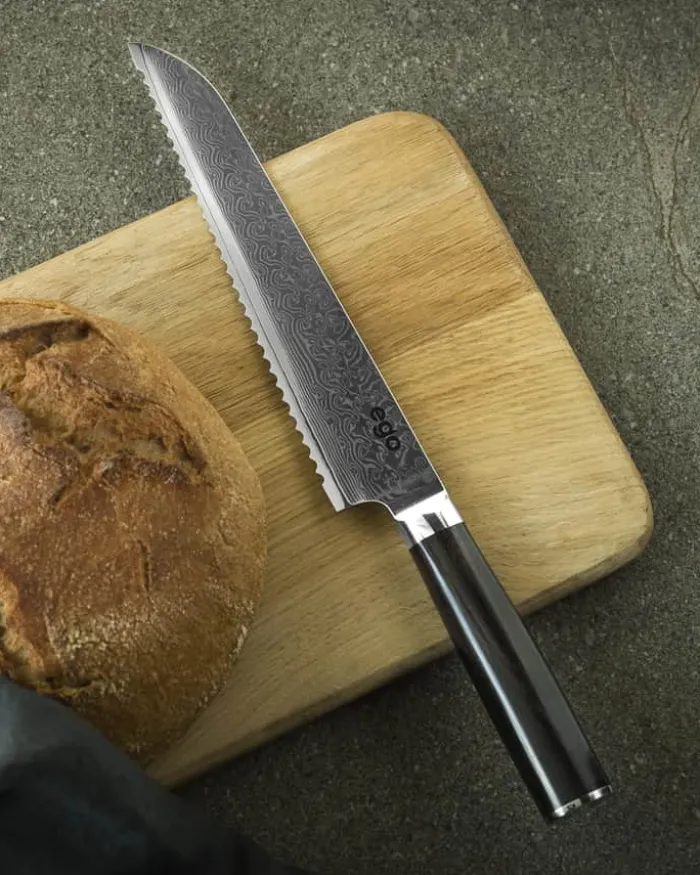 EGO VG 10 Brødkniv L 20,3 cm - Pakkawood/rustfrit stål - Sort