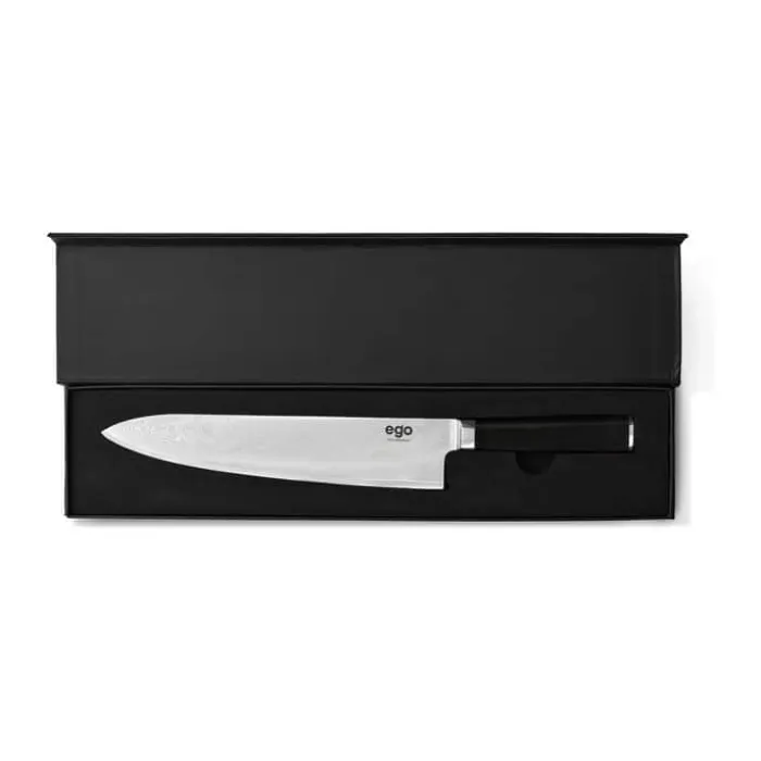 EGO VG 10 Kokkekniv L 24 cm - Rustfrit stål/pekkawood - Sort
