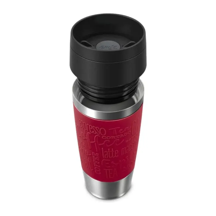 Emsa To-Go Classic Rejsekrus 0,36 liter - Rustfrit stål - Dark red