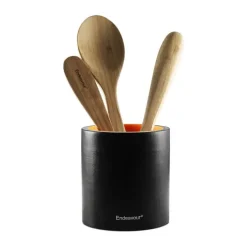 Endeavour Redskabsholder Ø 12,5 cm - Bambus - Sort/orange
