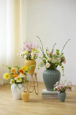 erik bagger a/s Eslau Lilje Vase H 25 cm - Fajance - Grøn