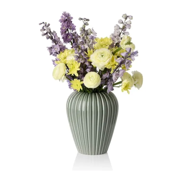 erik bagger a/s Eslau Lilje Vase H 25 cm - Fajance - Grøn