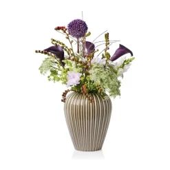 erik bagger a/s Eslau Lilje Vase H 20 cm - Fajance - Brun