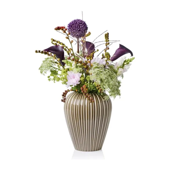 erik bagger a/s Eslau Lilje Vase H 20 cm - Fajance - Brun