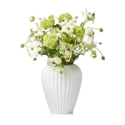 erik bagger a/s Eslau Lilje Vase H 20 cm - Fajance - Hvid