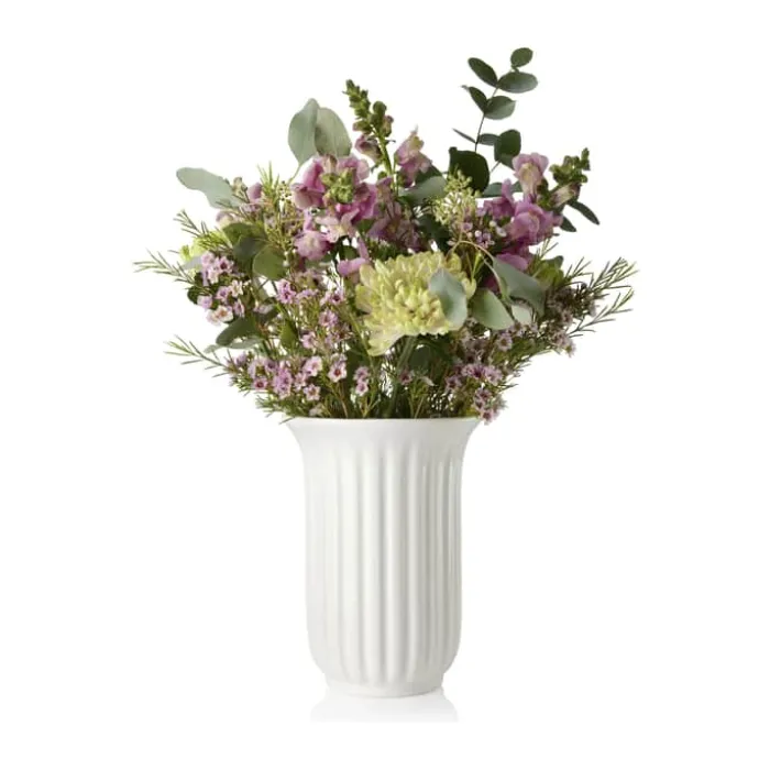 erik bagger a/s Eslau Tulip Vase H 22 cm - Fajance - Hvid