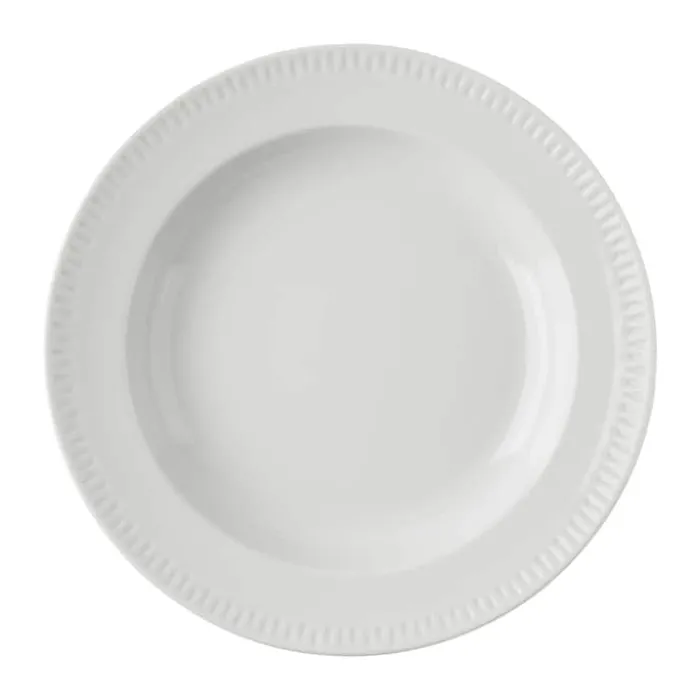 erik bagger a/s Timesless Dyb Tallerken Ø 24 cm - Porcelæn - Hvid