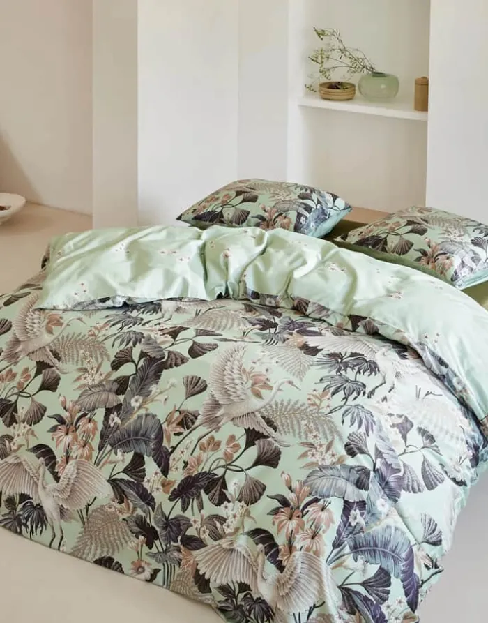 Essenza Diem Sengetøj B 200 x L 220 cm - Bomuldssatin - Pistache