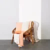 Essenza Erlend Plaid B 200 x L 200 cm - Bomuld/hør - Melon
