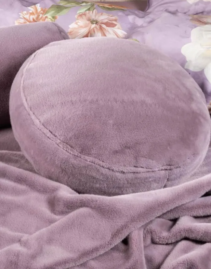 Essenza Furry Pyntepude Ø 45 cm - Polyester - Pale purple