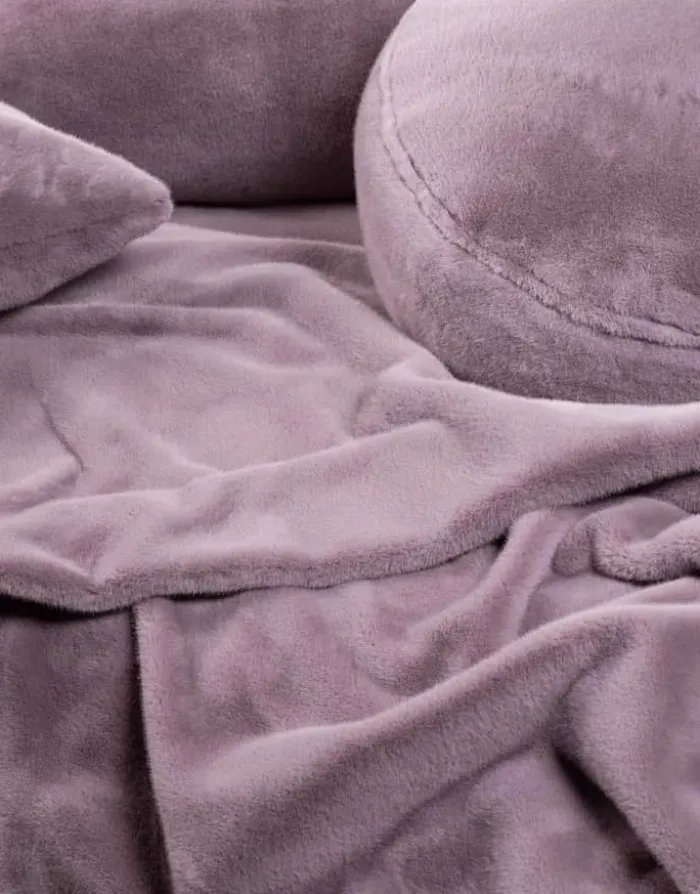 Essenza Furry Pyntepude Ø 45 cm - Polyester - Pale purple