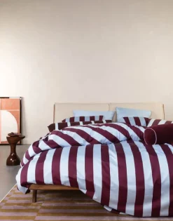 Essenza Nino Pyntepude B 50 x L 50 cm - Bomuldsfløjl - Mauve wine