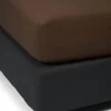 Essenza Organic Jersey Boxlagen B 90/100 x L 200/220 cm -Bomuldsjersey/elastan - Chocolate