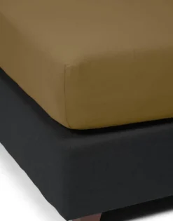 Essenza Organic Jersey Boxlagen B 180/200 x L 200/220 cm -Bomuldsjersey/elastan - Olivengrøn