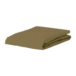 Essenza Organic Jersey Boxlagen B 90/100 x L 200/220 cm -Bomuldsjersey/elastan - Olivengrøn