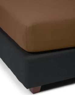 Essenza Organic Jersey Boxlagen B 140/160 x L 200/220 cm -Bomuldsjersey/elastan - Cafe Noir