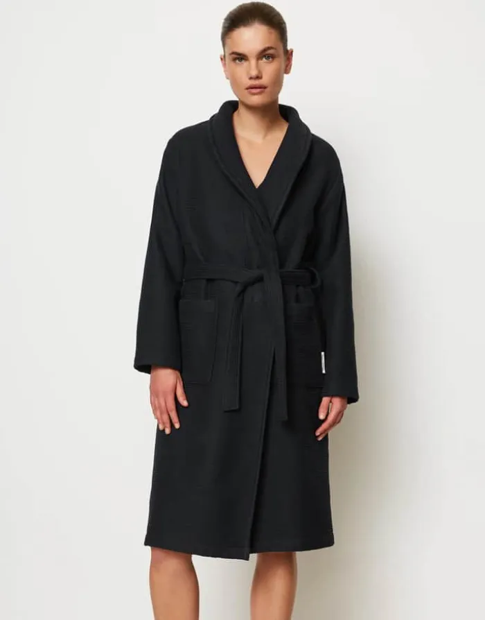 Essenza Premium Badekåbe XL - Bomuld - Dark Navy